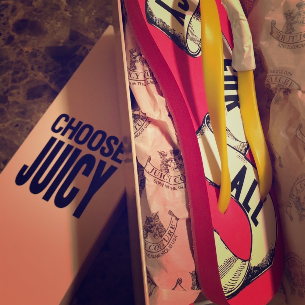 Juicy Couture “Juicy For All” Pink Flip-Flops